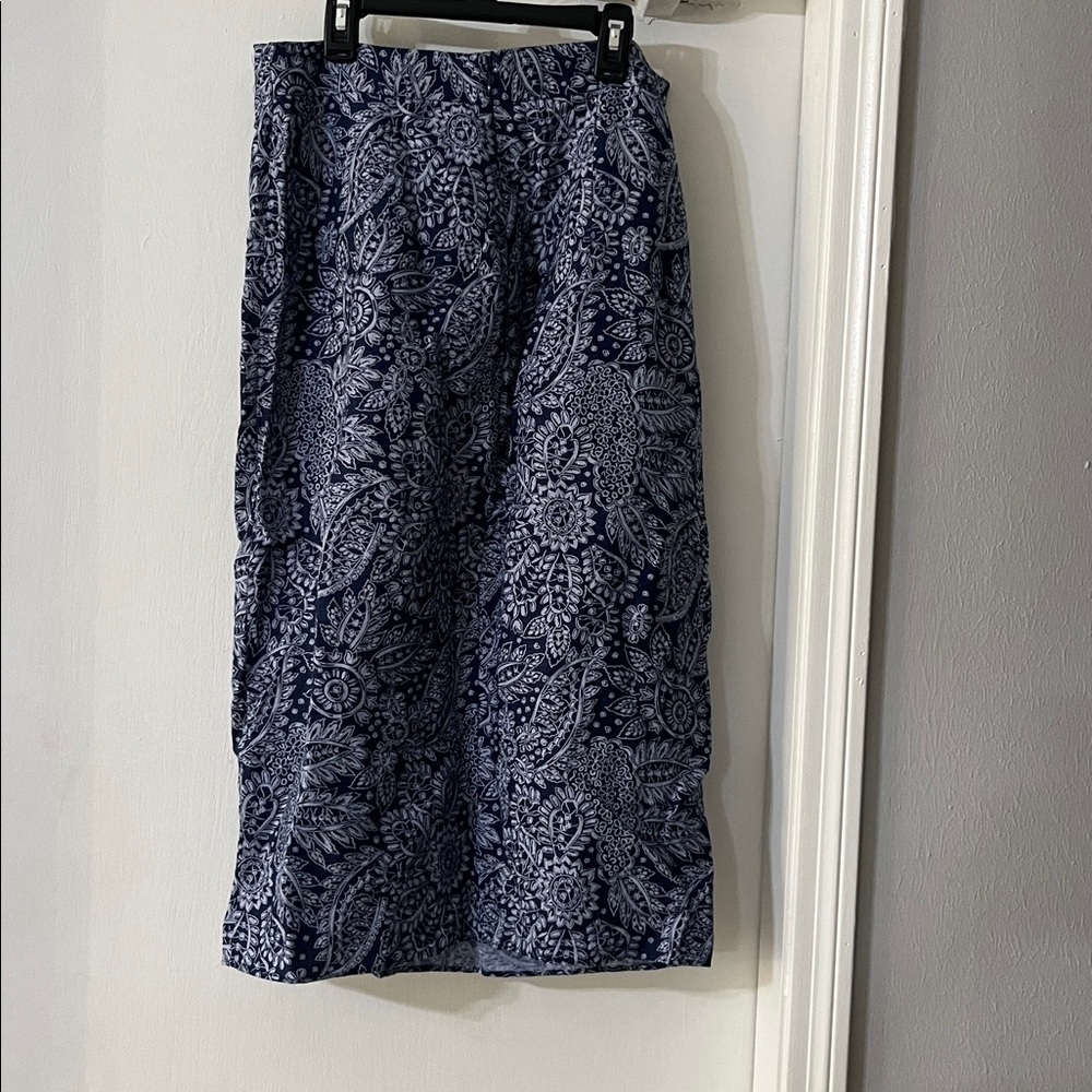 Madewell Blue Paisley Midi Skirt - Picture 5 of 10
